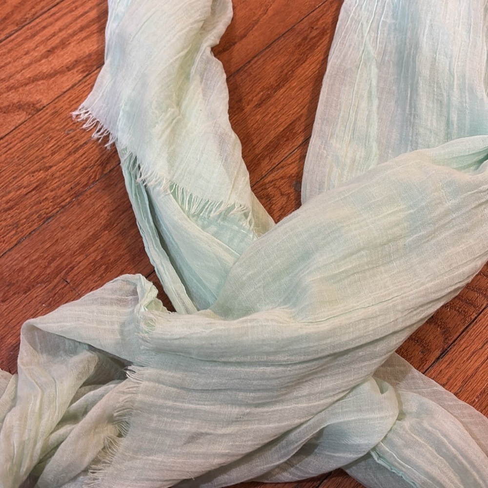 Lime green wrap around big beautiful scarf 72 inches long and 35 inches wide - Picture 3 of 5